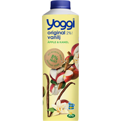 YOGGI ÄP/VAN/KANEL 6X1L ARLA Picture of YOGGI ÄPPLE/VANILJ/KANEL 6X1L