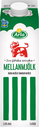 MJÖLK MELLAN 6X1L ARLA Picture of MJÖLK MELLAN 1,5% 6X1L