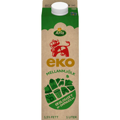 MJÖLK MELLAN EKO 6X1L ARL Picture of MJÖLK MELLAN 1,5% EKO 6X1L
