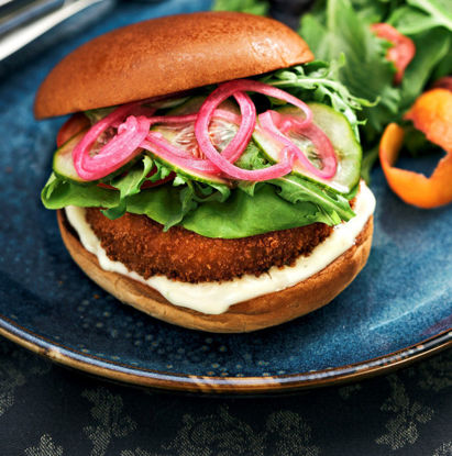 Show details for FISHY BURGER BREADED VEGAN 3KG Picture of FISHY BURGER BREADED VEGAN 3KG