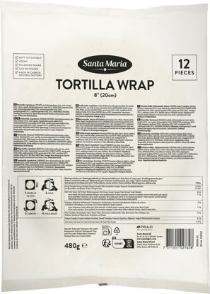 Picture of TORTILLA VETE 8" 20CM 8X12ST